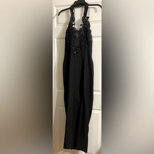 Gorgeous full length, partially beaded formal gown by Alyce.